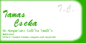 tamas cseka business card